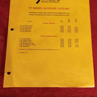 Fender Instruments Catalog 1972 With Price Sheet #1 image 12