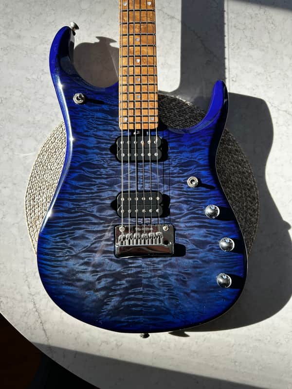 Ernie Ball Music Man JP15 - INSANE Blueberry Quilt image 1