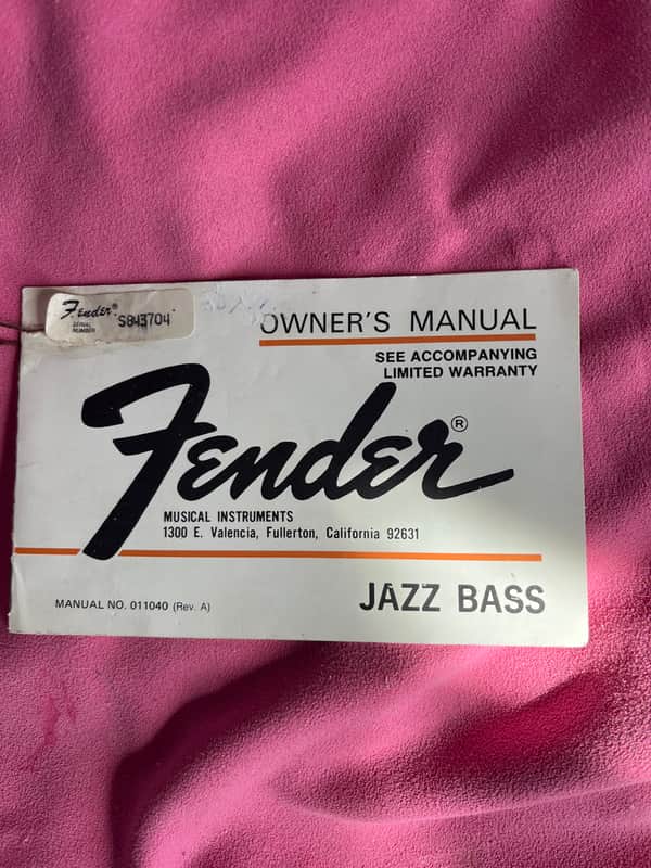 Fender 1978 - owner s manual image 1