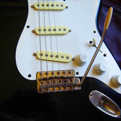 1980 Greco SE-800 Super Real Black, V neck with rosewood slab board (MIJ S-Style) + Original gig bag image 16