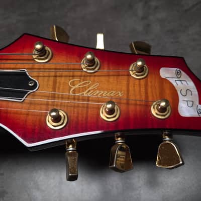 ESP Custom Shop Climax 1 of 100 Ever Made! AAA Flame 10 Top Singlecut Electric Guitar HH Piezo Special Limited Edition image 8