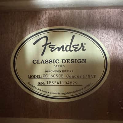 Fender CC-60SCE Concert Natural image 8