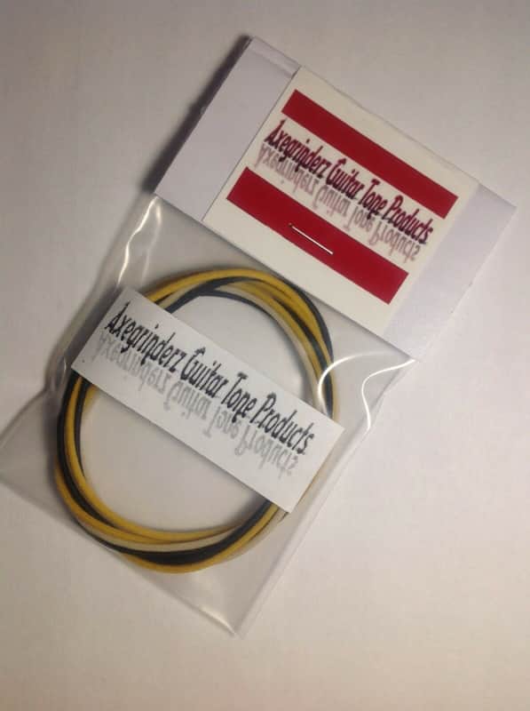 6 Ft Gavitt Cloth Covered Guitar Wire 22 gauge 2 ft ea Black White Yellow Bild 1