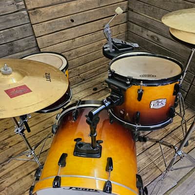 Drum Kit Pearl ELX, Amber Fade With Cymbals And Hardware USED! RK22M130726 image 4