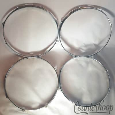 *Pearl 4x 14" Snare Drum Resonant Rims/Hoops Triple Flange 8Lug-Hole Vintage Lot image 1