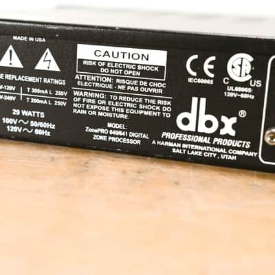 dbx ZonePRO 640 6x4 Digital Zone Processor CG013A9 image 10