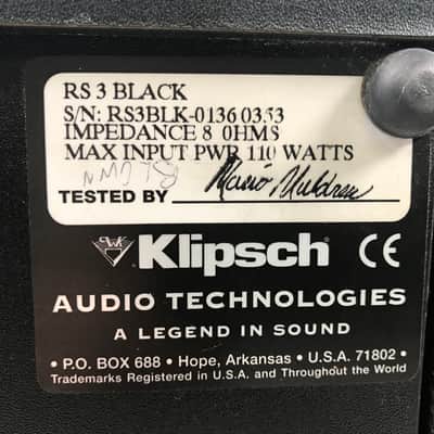 Klipsch RS 3 Black Surround Sound Speakers (Pair) image 8