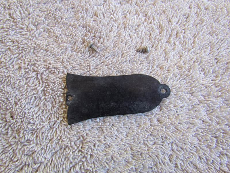 1965 Gibson Truss Rod With Original Screws Vintage Black Single Ply Truss Rod Cover For SG Jr & More image 1