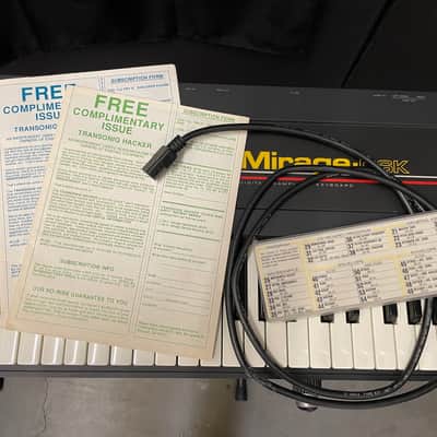 Ensoniq Mirage DSK-1 Digital Sampling Keyboard (red stripe) 1986 - Black image 5