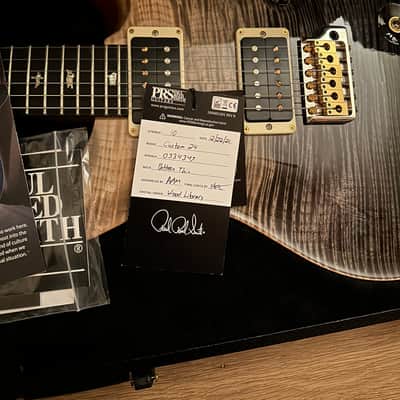 PRS Custom 24 Wood Library 10-top Charcoal Fade image 6