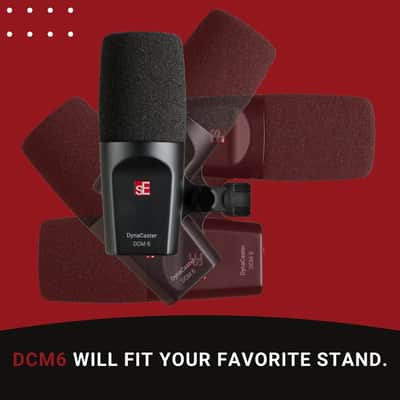 SE Electronics DCM6 Dynacaster DCM 6 Broadcast Microphone, Black image 6