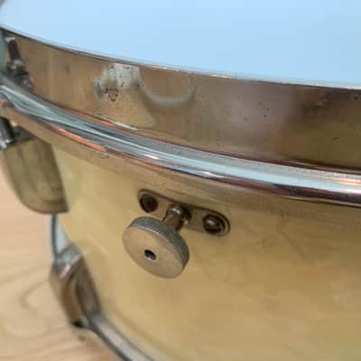 Leedy Broadway Standard Snare Drum 1940s White Marine Pearl Super Clean image 5