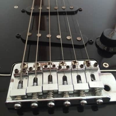 Tokai Stratocaster 80s  Silver Star Black w/ Maple Fretboard, large headstock, vintage Japan strat image 5