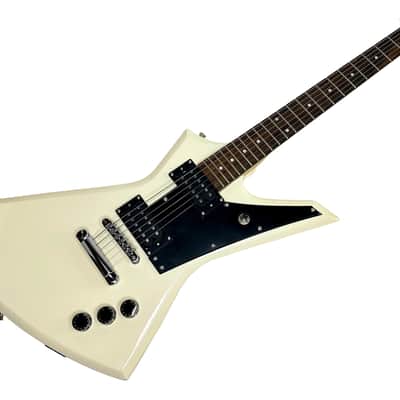 Zenison White Electric 6 String Right Handed Hard Rock Heavy Metal Style image 3