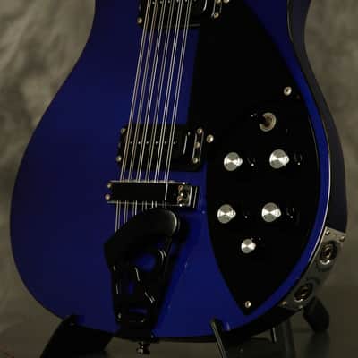 1986 Rickenbacker 620/12 string Midnight Blue BT Black binding + hardware image 9