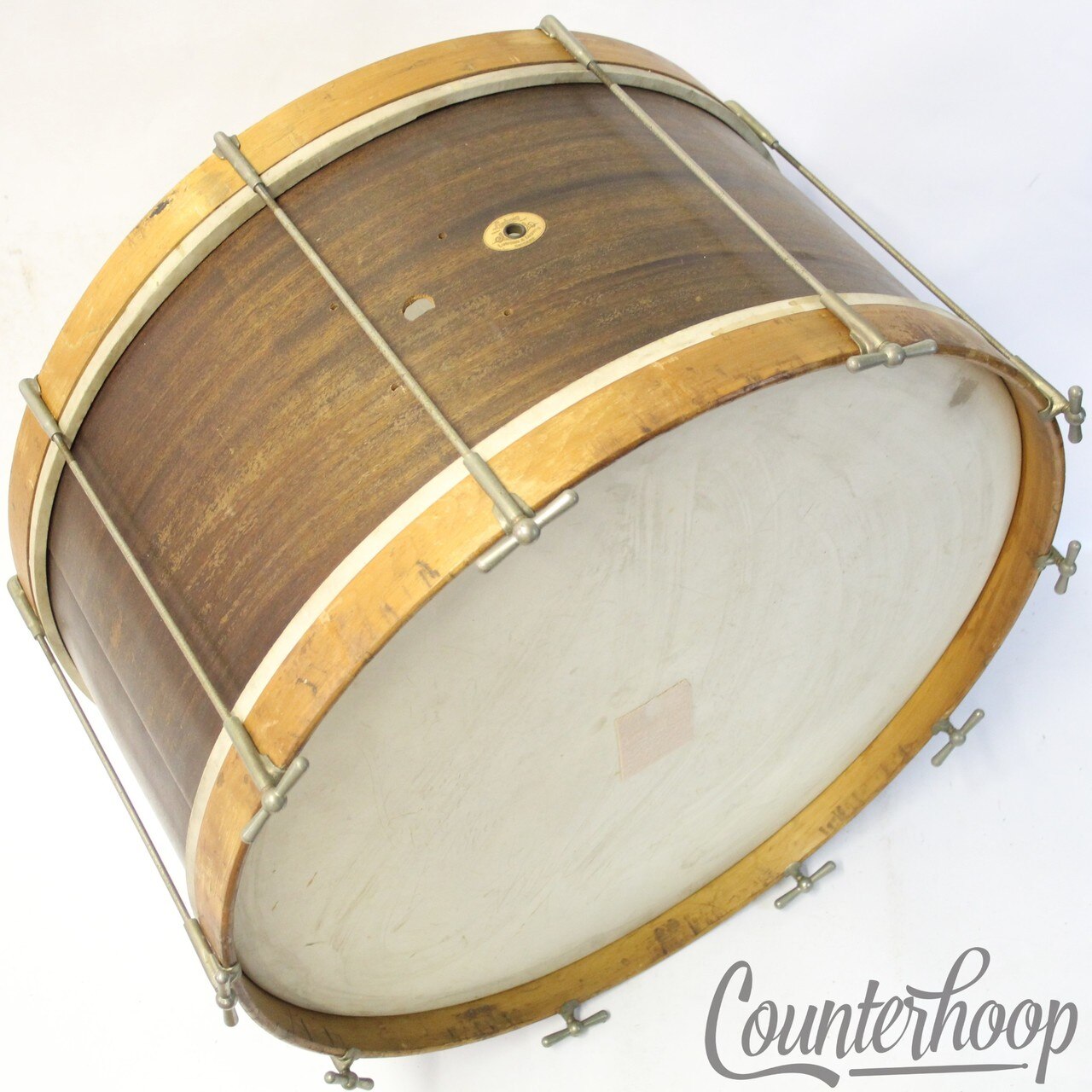 Ludwig&Ludwig 25 3/8" Bass Drum 3Ply African Mahogany Vintage 20s+Calf Heads 26 — main photograph