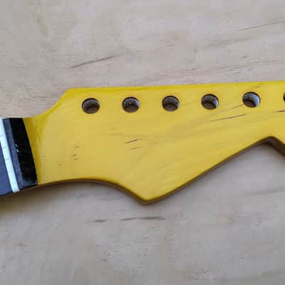 21 fret rosewood maple vintage tint gloss guitar neck 50 style truss rod access steel frets image 1