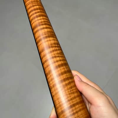 AAAAA Tele Ebony Fretboard Roasted flame Maple Electric Guitar Neck Radius 12inch Round stainless steel 22 frets hole 10mm Radius: 12 inches image 3