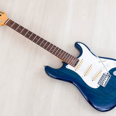 1992 Levinson Blade Texas Blue S-Style Guitar SSS Clear Blue, Japan image 12