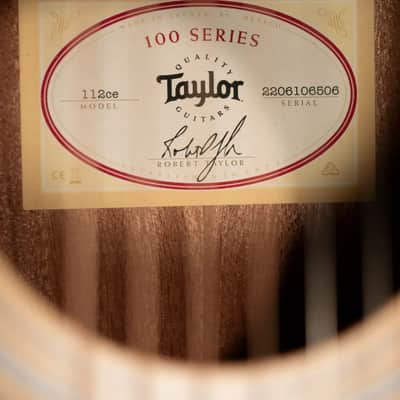 Taylor 112ce Grand Concert Acoustic/Electric Guitar with Gig Bag image 15