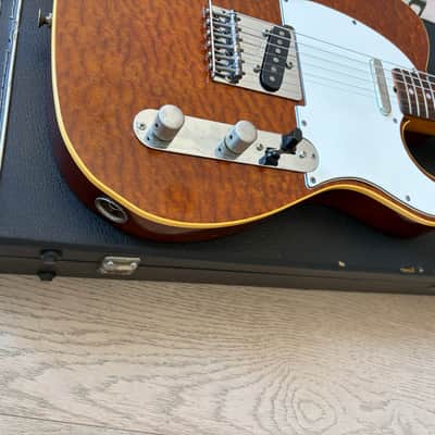 1980s Tokai Breezysound TTE60 Custom Telecaster Burled Tortoiseshell Mahogany Top Hard Case Japan Vintage image 14