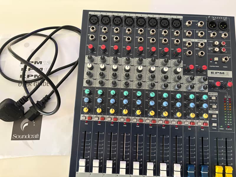 Soundcraft EPM-8 Multi-Format 8-Channel Mixer 2010s - Blue image 1