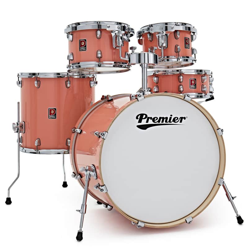 Premier Artist Series 22 Inch Five-Piece Birch Drum Shell Pack Sunset Coral PAB22-5SP1PNX image 1