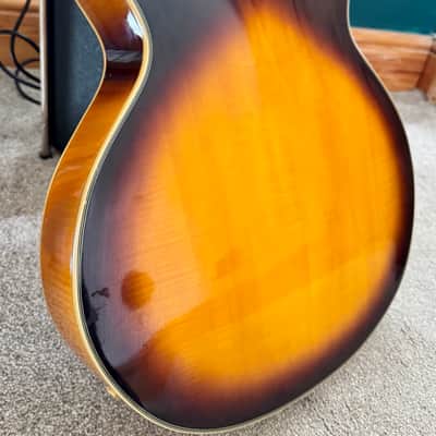 1989 Epiphone Emperor Sunburst Hollow body Guitar image 9