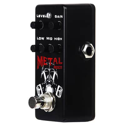 MOEN MN-MT MINI Metal Guitar Effect Pedal, Metal Distortion Level Gain Low Middle High Guitar image 3