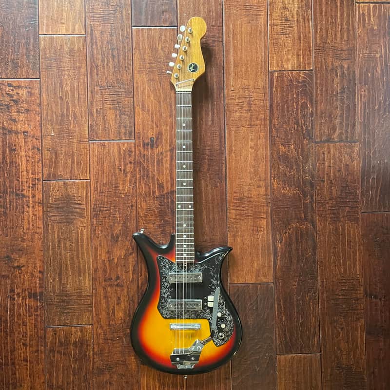 1960’s Teisco/Kay ET-210 Tulip - Bigsby Style Tremolo & Chimey Sounding Pickups - Mahogany Neck With Rosewood Board image 1