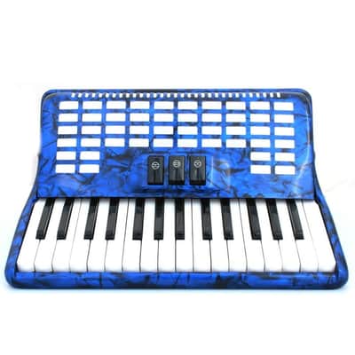 Rossetti Piano Accordion 32 Bass 30 Piano Keys 3 Switches Blue image 3