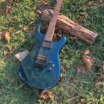 Vintage 1985 Kramer Striker 200ST Guitar with ESP Flicker Tremolo in Midnight Blue image 16