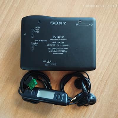 Sony GX 707 1992 - Sony Walkman recorder radio Cassette player WM-GX 707 Black working image 2