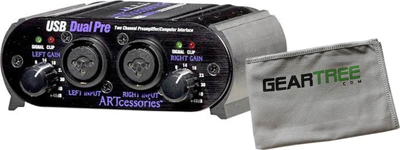 ART Dual Pre PS 2 Channel USB Preamp DualPre Project Series w/ Microfiber Geartree Cloth image 1