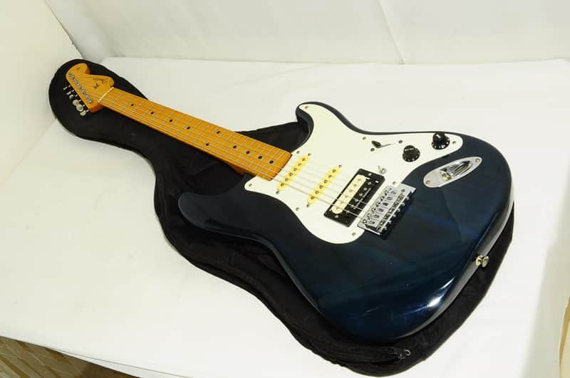 Good Fender Japan Stratocaster N Serial Electric Guitar Dark Blue Ref No.5501 image 1