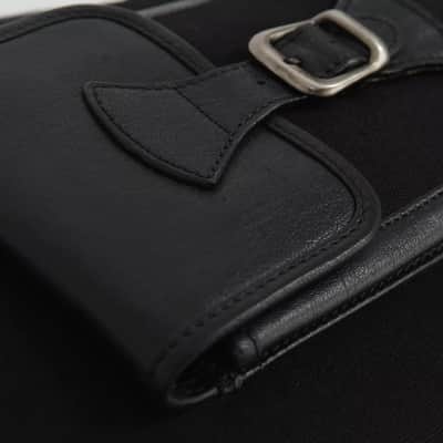 Harvest Fine Leather Black Buffalo & Canvas Electric Bass Guitar Gig Bag image 21