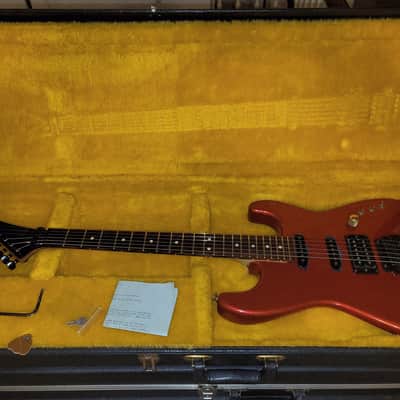 1984 San Dimas Charvel Red 1 owner Kahler HSS former V trem WOW image 4