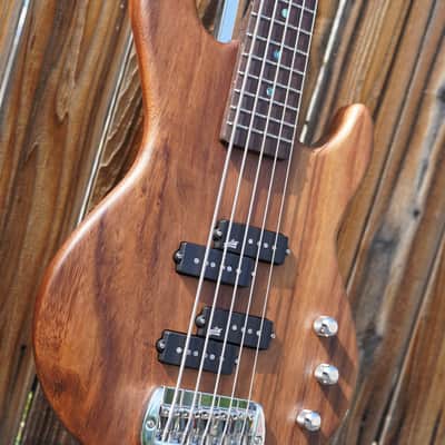 G&L USA Custom Shop Matador-V Monkey Pod 5-String Electric Bass Guitar w/ Black Tolex Case (2025) image 12