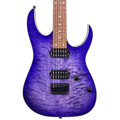 Ibanez RG Standard Series RG421QM Cerulean Blue Burst image 1