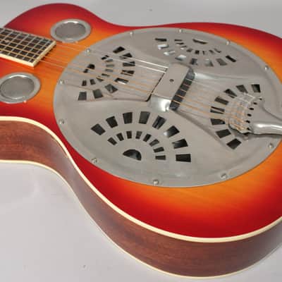 Regal RD-40V Studio Series Round Neck Resonator Cherry Sunburst image 7