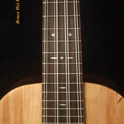 Handmade 8 String Tenor Ukulele, Solid Spalted Maple, Acacia, The Islands Soundhole, Soft-bag, Bruce Wei UG17-3043 image 7