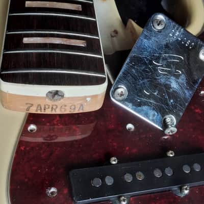Fender jazz bass matching-head 1969 - Olympic white image 3