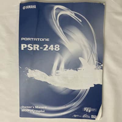Yamaha PSR-248 Portatone 61 Key Portable Keyboard Blue + Adapter & Manual Works Great image 8