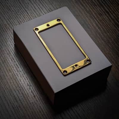 Ramme Mounting Ring For Humbucker Pickup WITH COVER (Stainless Steel Gold) image 2