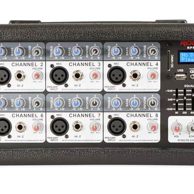Rockville RPM80BT 2400w Powered 8 Channel Mixer/Amplifier w/Bluetooth/EQ/Effects image 1