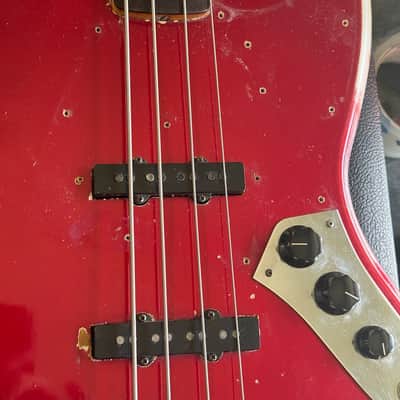 Fender Jazz Bass 1964 - a stunning January '64 Candy Apple Red Metallic example w/Green'gard & Clay Dots ! image 16