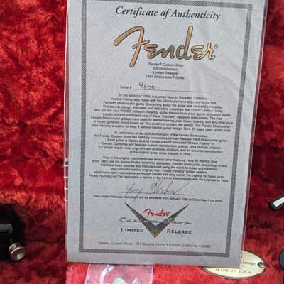 Fender Stratocaster Custom Shop Masterbuilt 1954 50th anniversary Yuriy Shishkov 2004 image 25