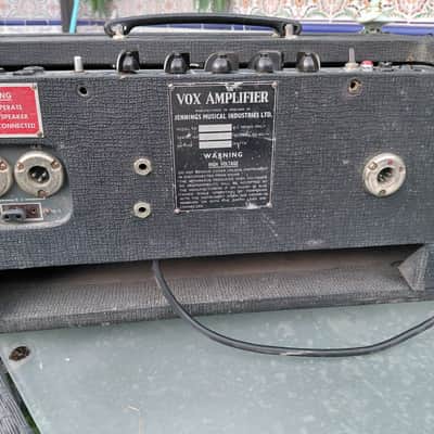 Vox AC-50 2-Channel 50-Watt Diode-Rectified Guitar Amp Head 1965 - 1966 - Black with Diamond Cloth image 5