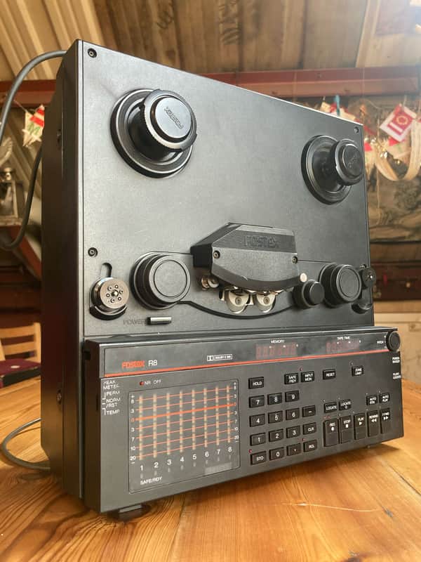 Fostex R8 8-track 1/4" tape recorder with accessories image 1