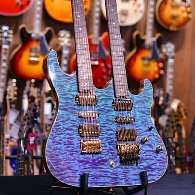 ESP Custom shop Hiend Spec Snapper CTM double Neck  2019 Custom color image 18
